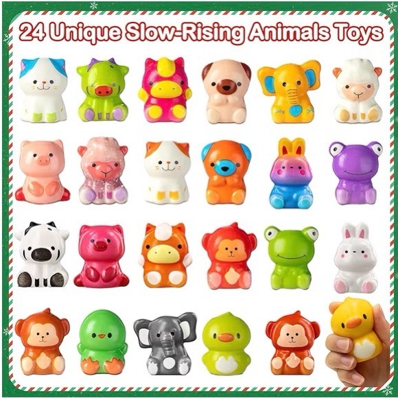 Christmas Advent Calendar with 24 Colorful Animal Toys - Picture 4 of 8
